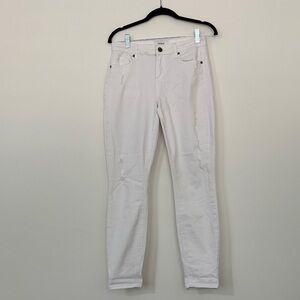 Pistola Distroyed White Skinny Jean